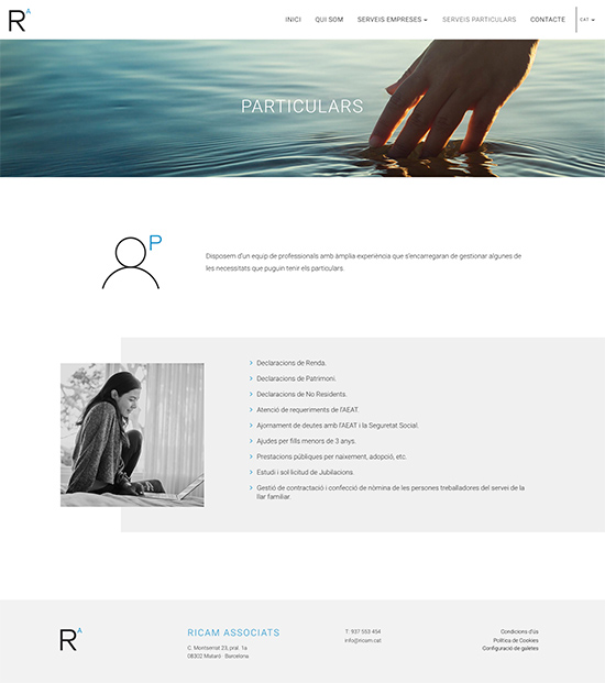 Serveis particulars web Ricam Associats