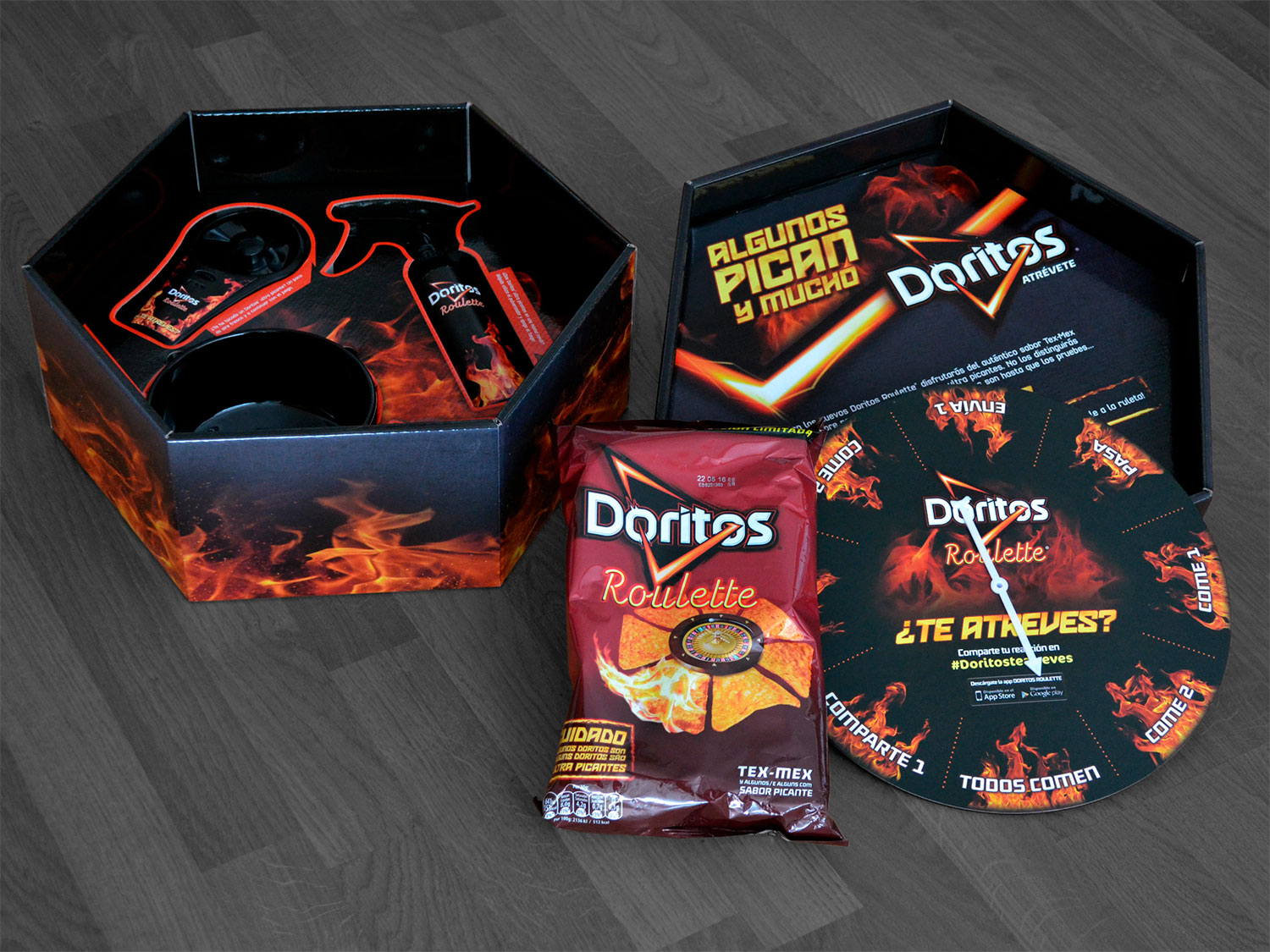 Caixa de press kit Doritos amb bossa