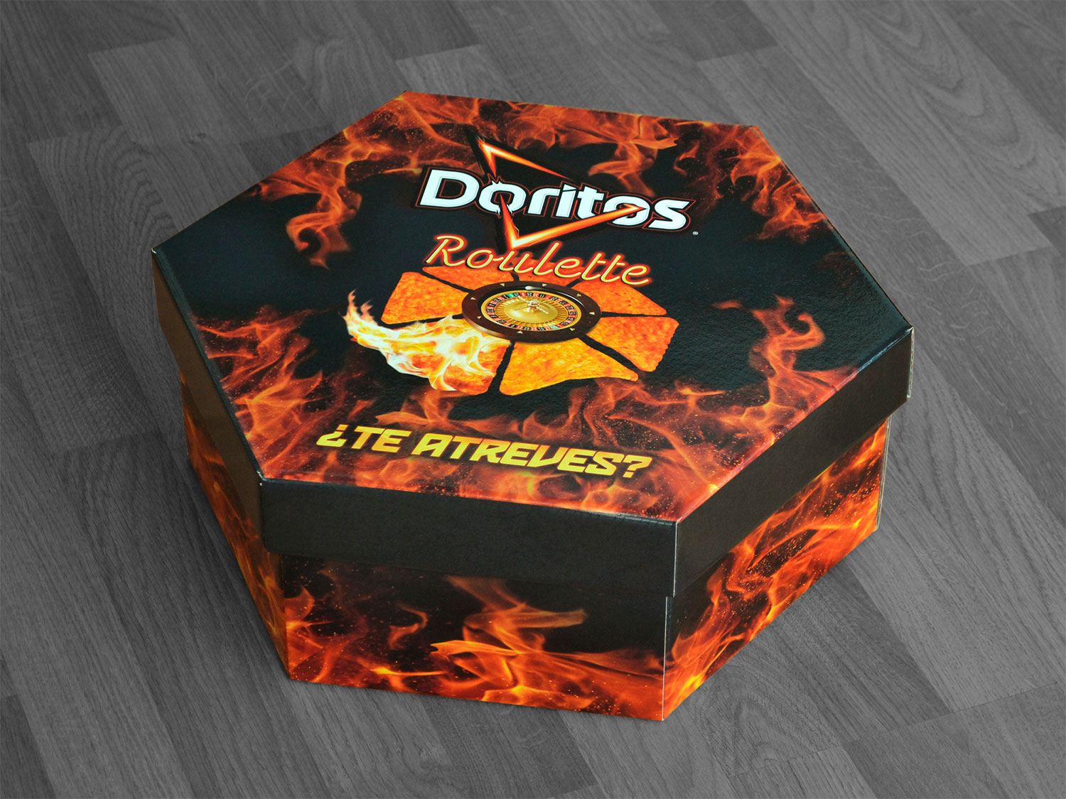 Caixa de press kit Doritos